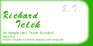 richard telek business card