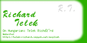 richard telek business card